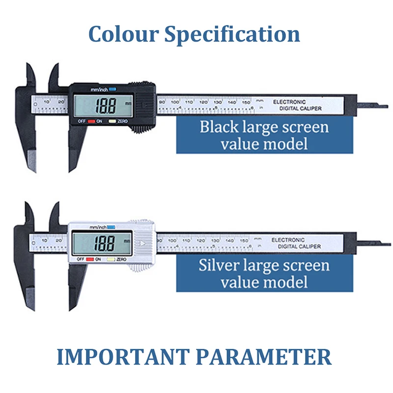 

Hardened Stainless Steel Digital Caliper Electronic Vernier Caliper Micrometer Measuring Tools