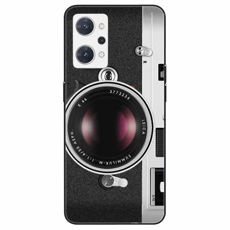 For OPPO Reno9 A Case Soft Silicone Shockproof Black Painted Back Cover for OPPO Reno 9A 9 A 7a Reno 7A Animals Reno9A TPU Coque