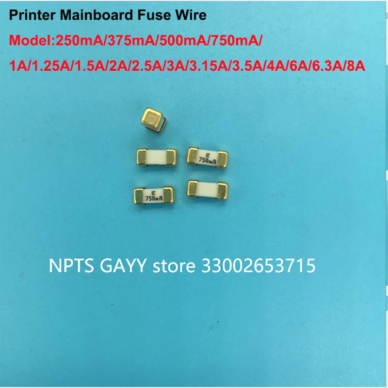 10PCS Mutoh VJ1604 Mainboard Fuse Wire Motherboard Safety Wire Mutoh RJ900C VJ1300 Mimaki JV33 Roland UV printer DX5 DX7 Head