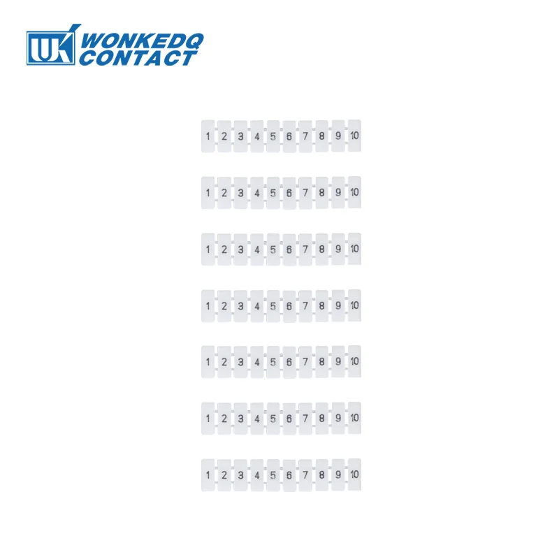 10Pcs ZB4 Label For ST1.5 UK1.5N Standard Numbering Blank ZB 4 ST/UK-1.5 DIN Rail Terminal Block Accessories Zack Marker Strips