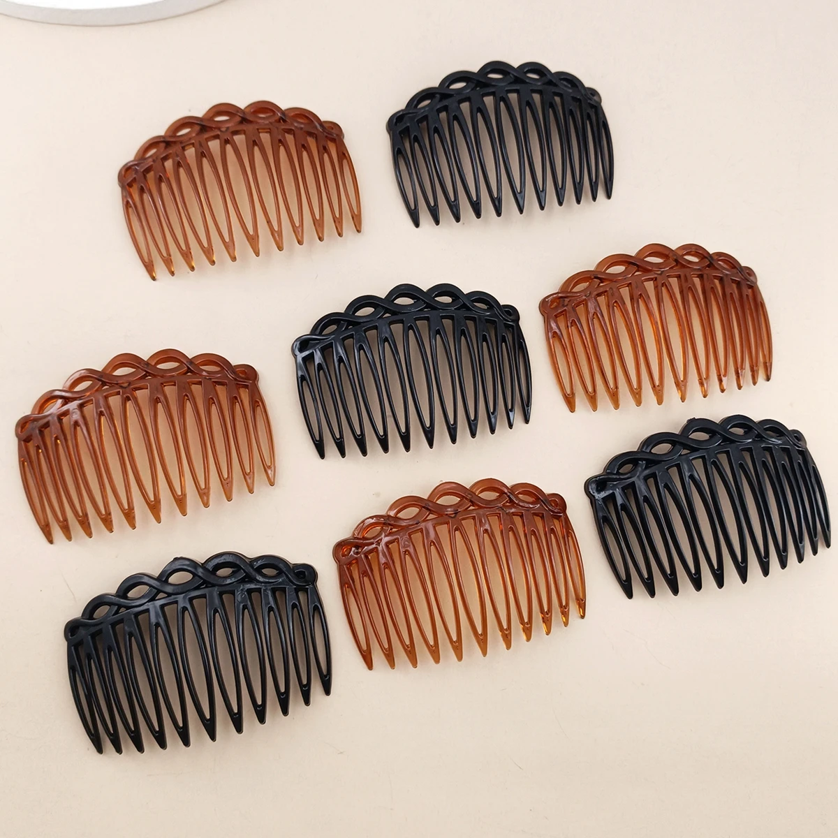 8 Pcs/Set 11 Teeth Plastic Hair Combs Set, Women Hair Styling Side Combs Hair Accessories for Daily Hairstyle