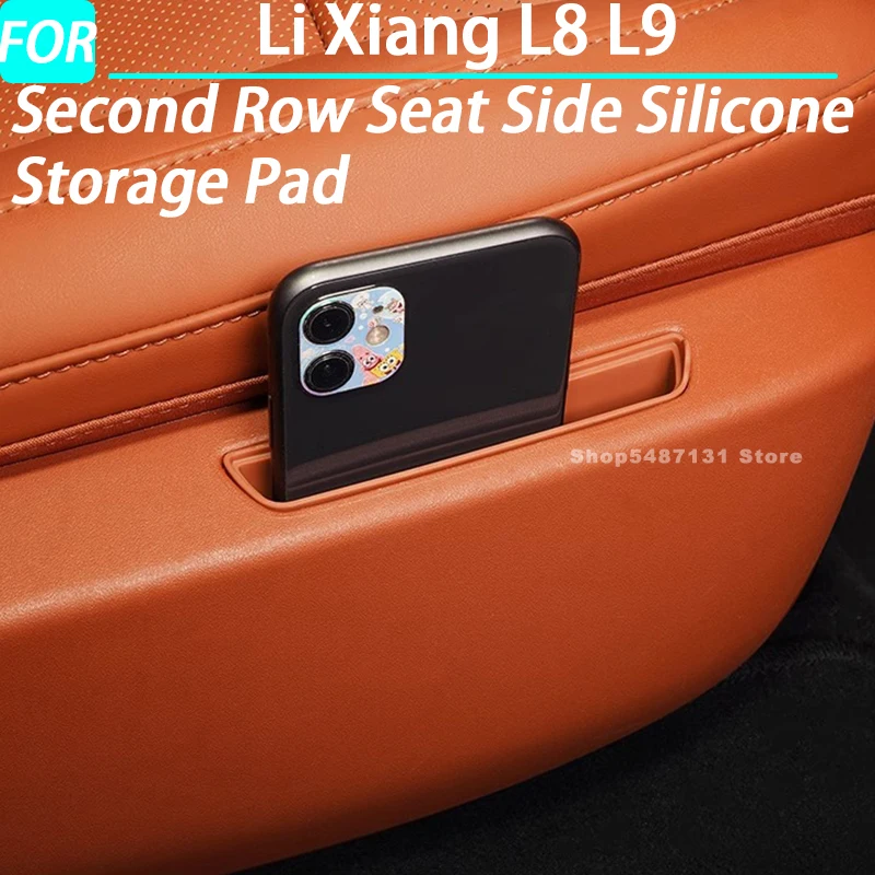 Car Second Row Seat Side Silicone Storage Pad for Li Xiang L8 L9 Interior Accessories 2024 2025