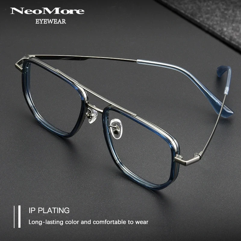 أزياء مربع الطيران نظارات الرجال وصفة طبية بصرية الطيار النظارات حامل العدسات البصرية مع وصفة النظارات التقدمية