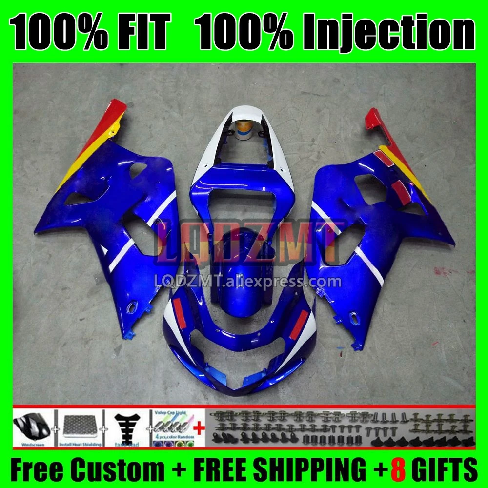 Injection Body For SUZUKI GSXR-750 GSXR 750 600 K1 2No.94 GSX-R600 GSXR600 01 02 03 GSXR750 2001 2002 Factory blue 2003 Fairing