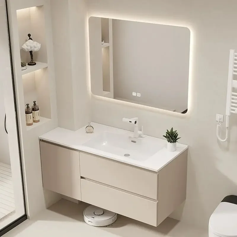

bathroom cabinet combination, washbasin cabinet, bathroom special-shaped corner-cut column corner basin