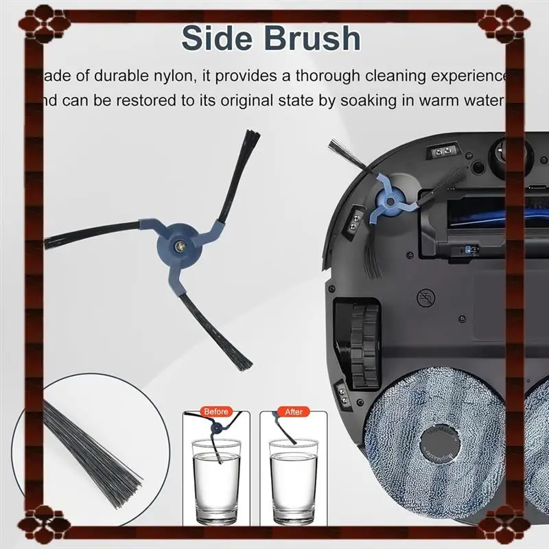 Consegna in 24 ore per accessori di ricambio per aspirapolvere robot Eufy X10 Pro Omni, parti del filtro del sacchetto per la polvere della spazzola laterale della spazzola principale