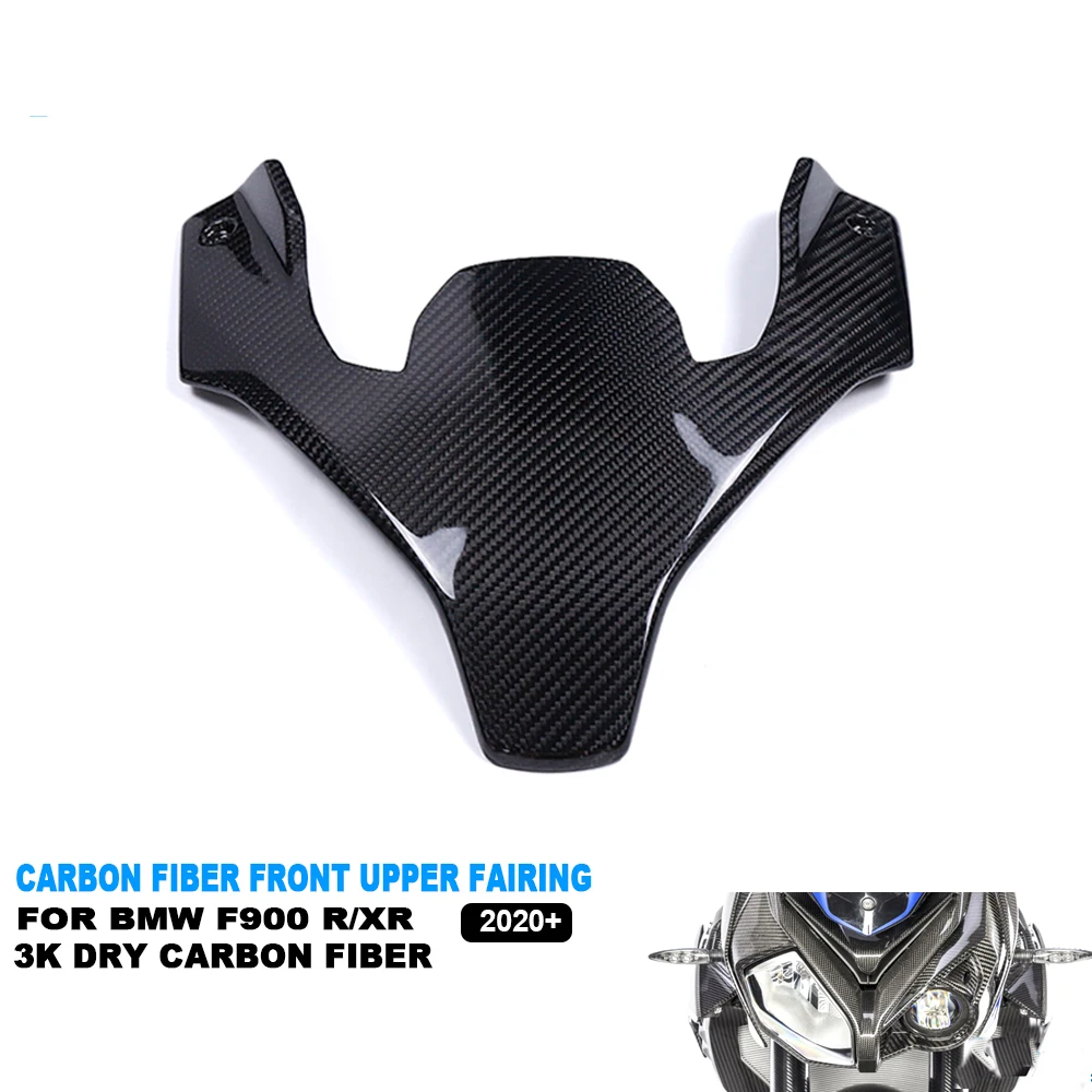 Powersport Bodywork Fairings 3K Dry Carbon Fiber Motorcycle Front Upper Headlight Fairing for BMW F900R F900XR 2020+ 2023