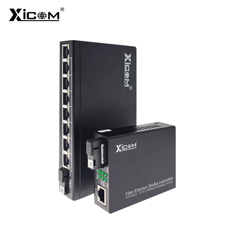 10/100M 25KM Optic Media Converter Switch fibra Simplex SC Singlemode Single Fiber Transceiver Compatible Cisco/Mikrotik/Huawei