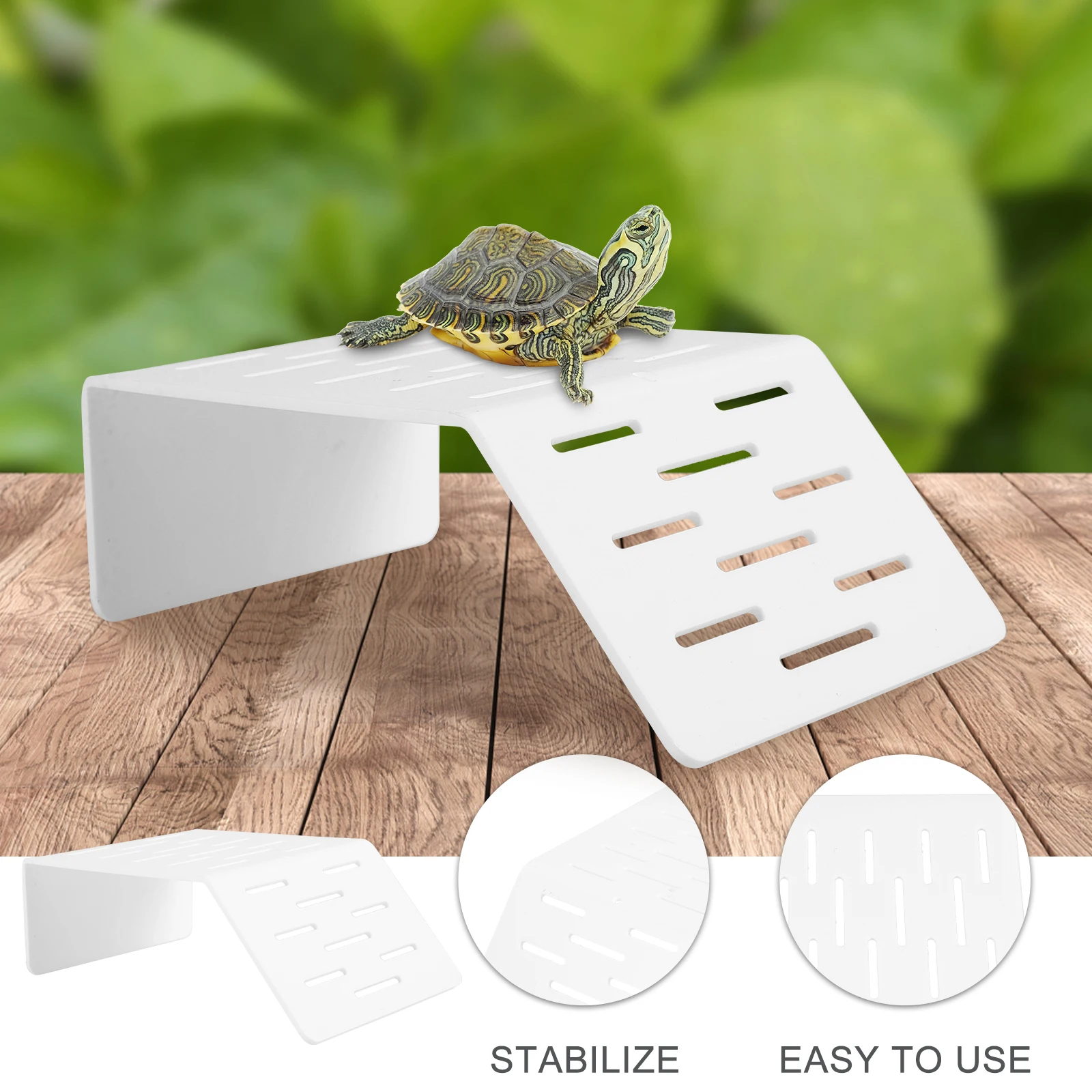 

Plastic Turtle Basking Platform Small Reptile Climbing Ramp Durable Habitat Accessories Terrarium Decorations Stable Smooth
