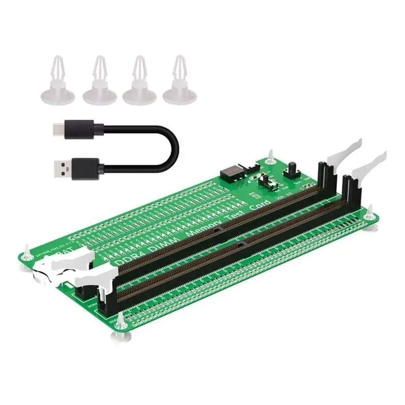 652F Memory Test Card Notebook DDR4 DIMM Memory Tester Tool with LED Light Tester