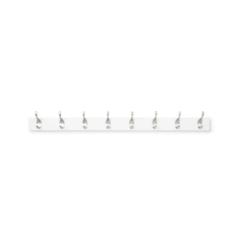 

Wall Mounted Modern Coat Rack for Entryway and Bedroom with Versatile Storage Hooks, Rectangular, 8Hook, White Rectangular, Mode
