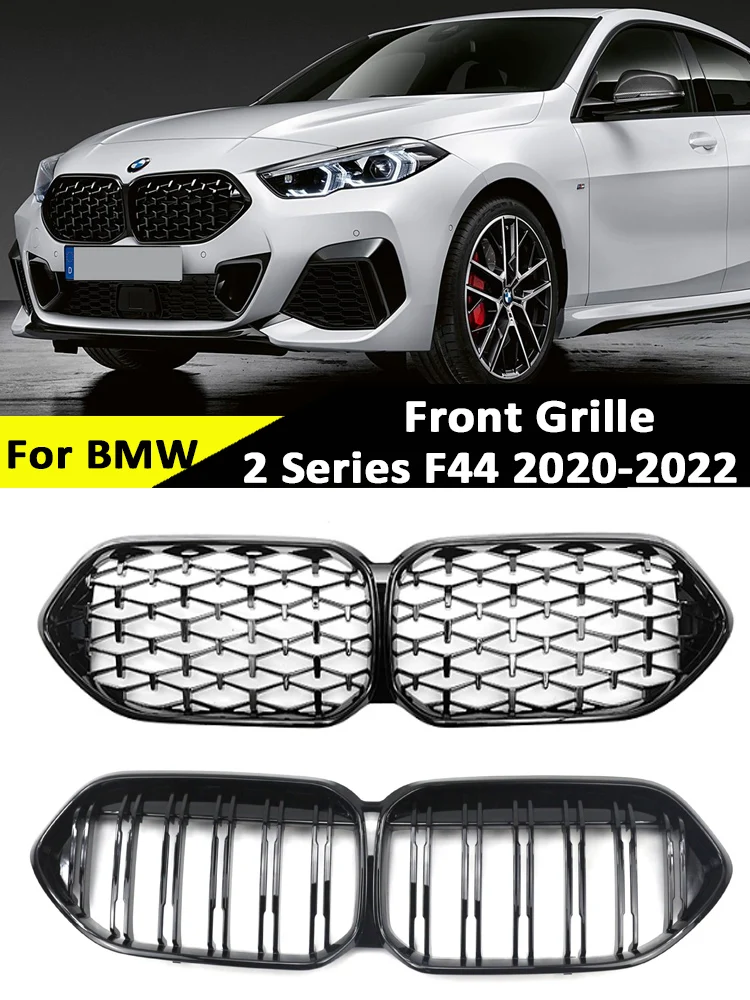 Front Bumper Racing Grille For BMW 2 Series F44 220i 225i M235i M240i 4 Doors 2020-2022 Replacement Grills Car Accessories Parts