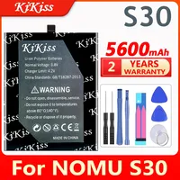 KiKiss 5600mAh S30 Battery for NOMU S30 S 30 Smart Phone High Capacity Phone Batteries Batterie Bateria + Gift Tools