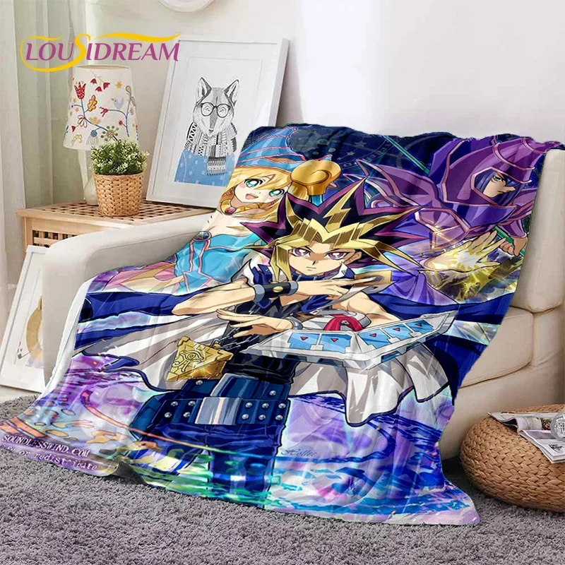 Custom Yu-Gi-Oh Anime MONSTER CARD Cartoon Soft Blankets,Throw Blanket Comfortable Blanket For Picnic Beds Sofa Home Bedroom Kid