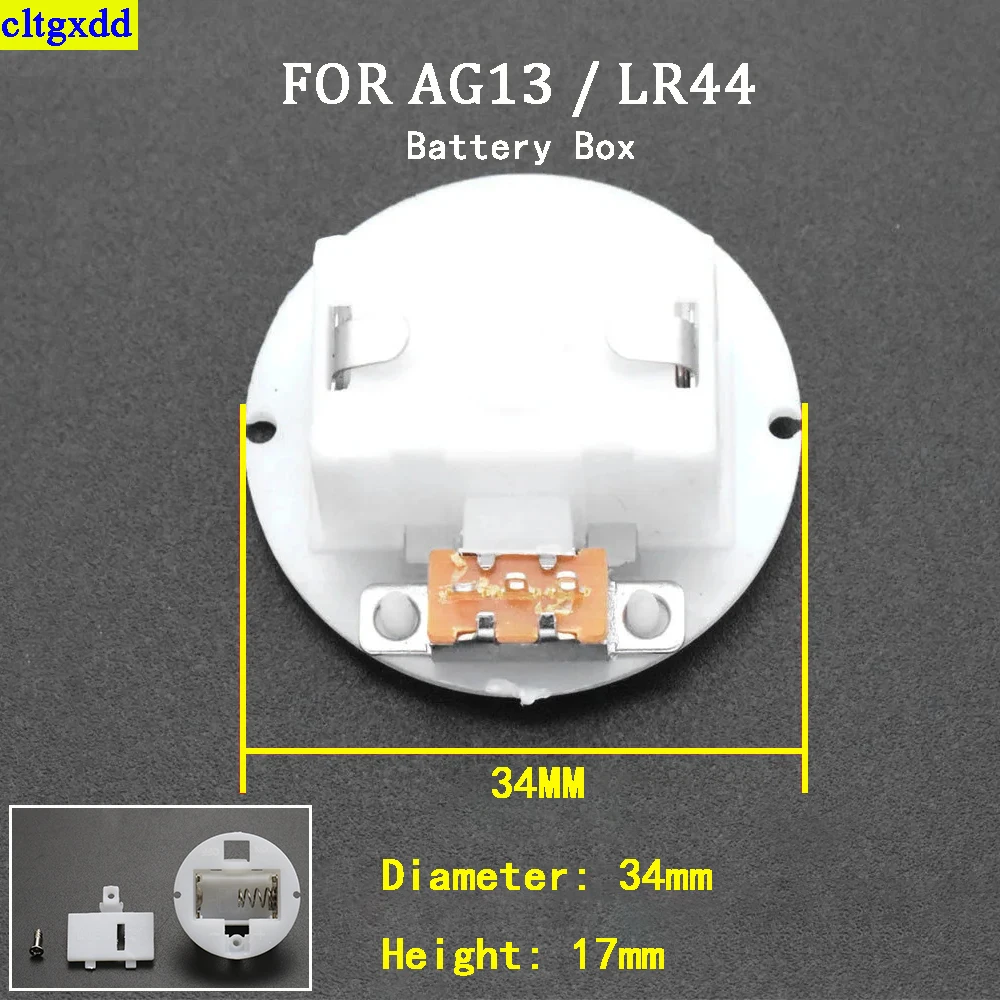 cltgxdd 2set is suitable for AG13/LR44 with switch circular base battery box button compartment process base battery storage box