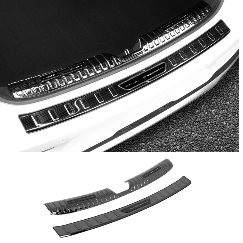 

Car Accessories For Kia K5 2021 2022 2023 Stainless steel silver Black Rear Trunk Inside Bumper Protector cover sill guard Trim