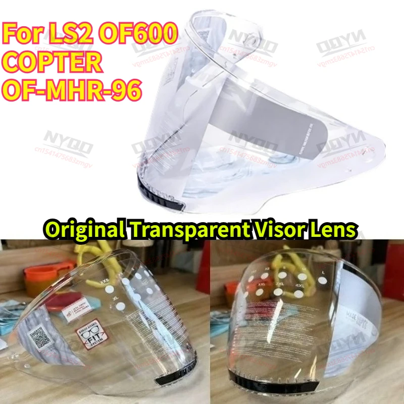 

Original Transparent Visor Lens For LS2 OF600 COPTER OF-MHR-96 Helmet Replacement Motorcycle Helmet Accessories