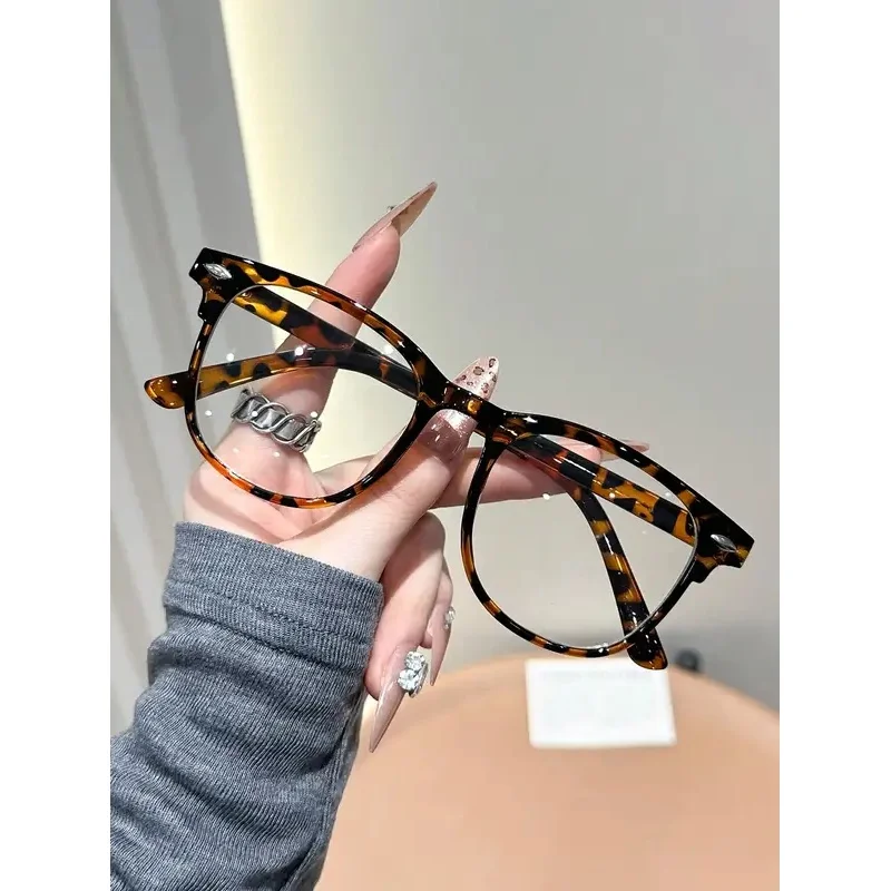 1PC/2PCS Fashion Pentos Plastic Frame Anti-Blue Light Clear Glasses For Daily Office Reading Life Eye Protection Accessories.