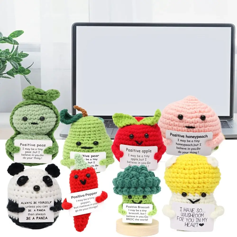 

Knitted Positive Energy Potato Pendant Mini Potato Hug Pocket Hand-Stitche Potato Doll Plush Ornament Birthday Holiday