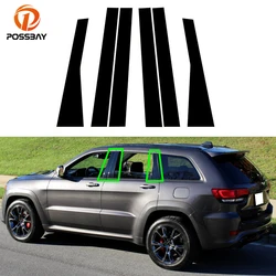 For Jeep Grand Cherokee 2011-2021 Car Pillar Posts Door Window Trim Panel Cover BC Column Sticker Accessories Exterior Parts