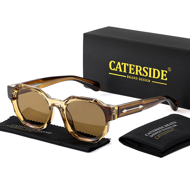 CATERSIDE Retro Punk Quadrat Sonnenbrille Männer Vintage Dicken Rahmen Hochwertige frauen Sonnenbrille Party und Urlaub Reise Brillen – Detail 10