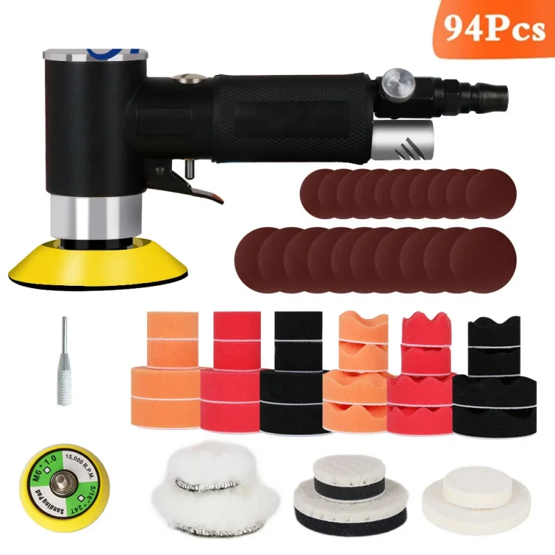 

Air Sander Mini Pneumatic Grinding Machine Set 2inch 3inch Buffing Pad Polishing Pad Kit For Car Polisher