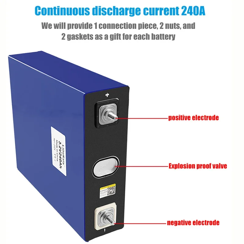 4pcs LiitoKala 3.2V 240Ah 230Ah lifepo4 Lithium Iron Phosphate Battery Pack DIY 12V 24V 36V 48V Solar Rechargeable Cell