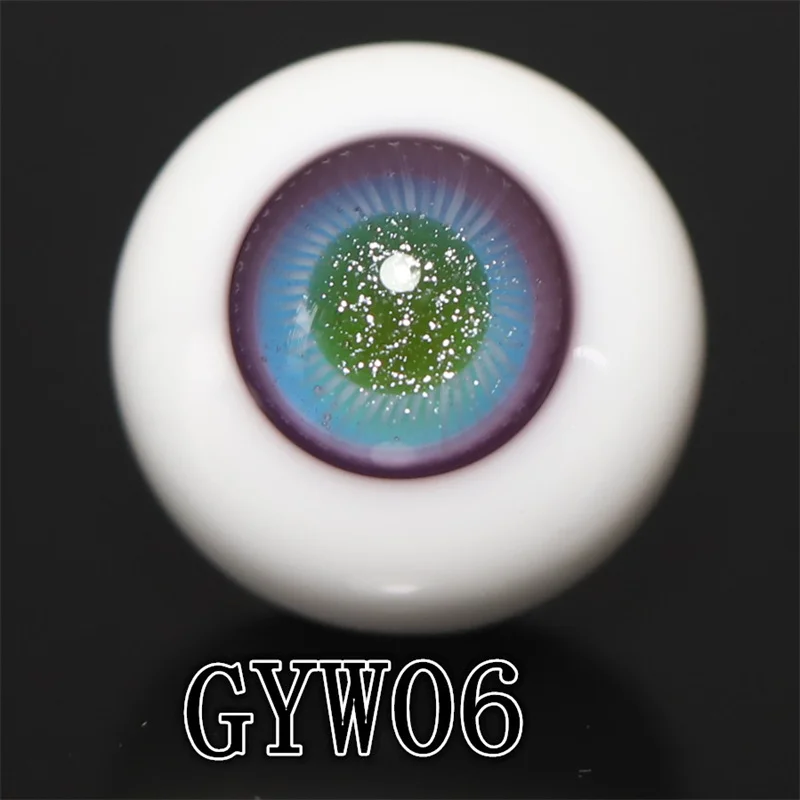 GYW Puppe Bling Augen Glas Augäpfel für 1/3 1/4 1/6 1/8 1/12 BJD Puppe Zubehör rund Verschiedene Größen 8MM-18MM