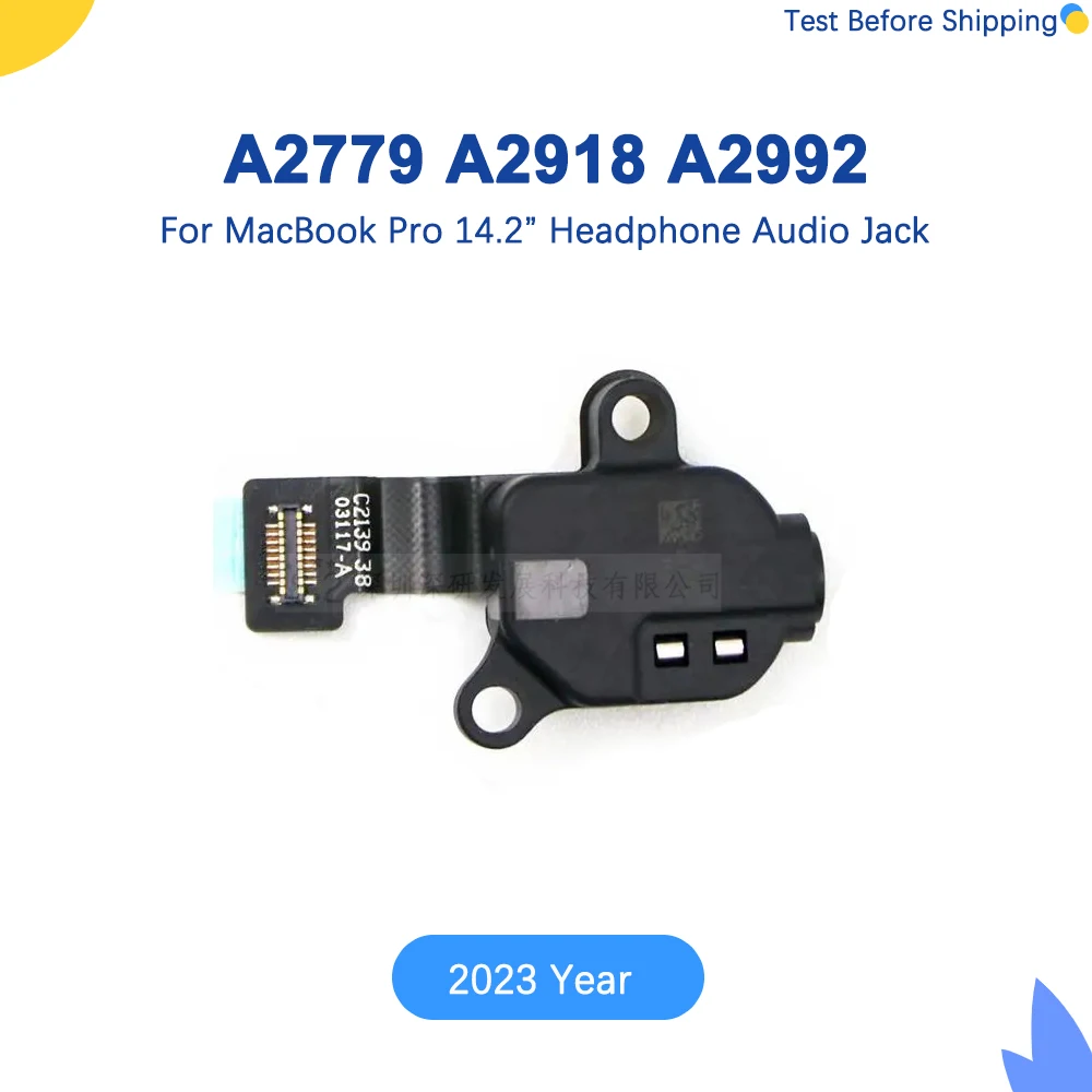 

New Laptop A2779 A2918 A2992 Headphone Audio Jack Connector Flex Cable 821-03117-A for MacBook Pro Retina 14" 2023 Year