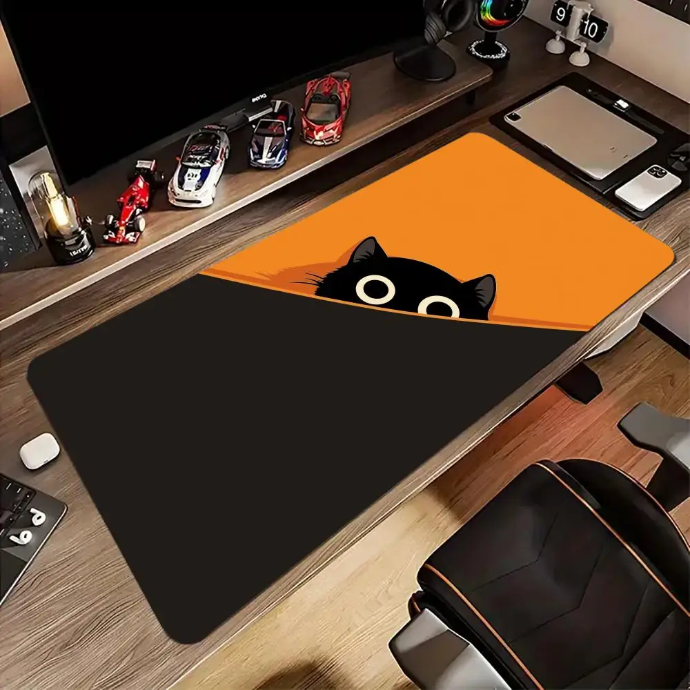 Funny Cartoon cat Mouse Pad Large Computer Office Game Table Mats XXL Rubber Anti-slip Gaming Keyboard Mousepads Long Desk Pads