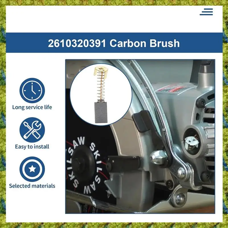 فرشاة كربون UISN 2610320391 لـ 1619X08020 1619X07410 1619X01351 متوافقة مع منشار HD77 - S77 CIR (6/حزمة) #5