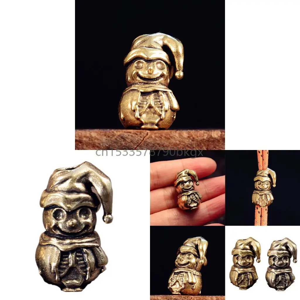 

Snowman Pendant for Rope Braiding and Unique Accessory Making Paracord Bead J78E