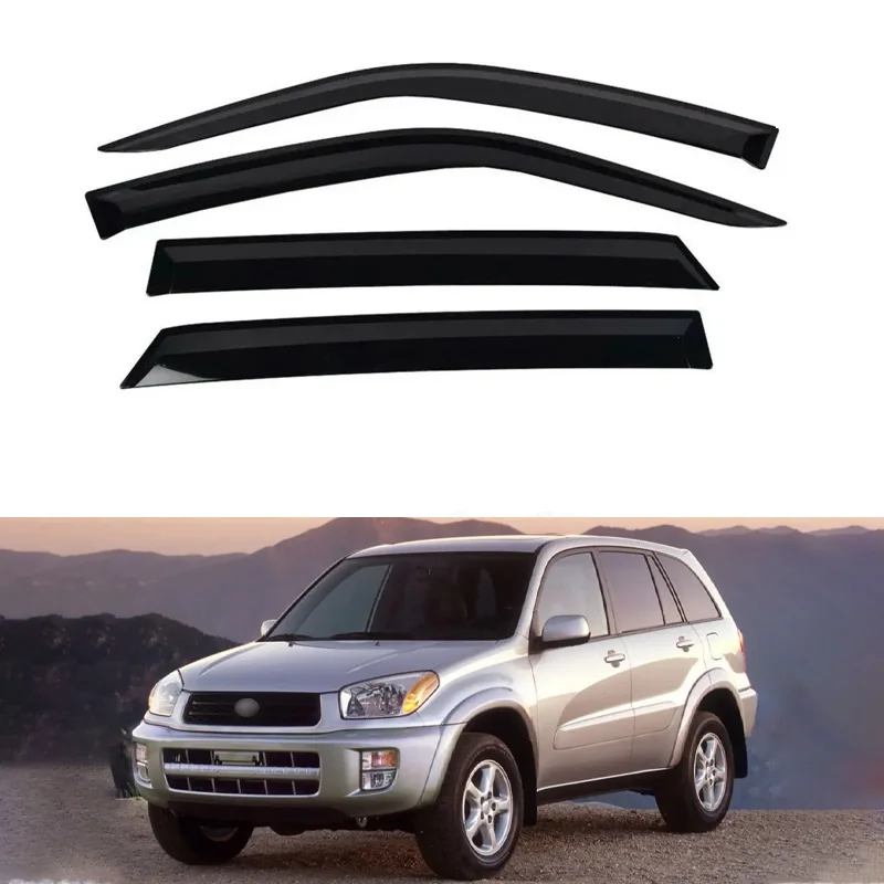 Car door rain shield, window rain eyebrows For Toyota RAV-4 1996-2005