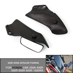 For Honda CBR250R CBR400R CBR500R CBR600R 650R Motorcycle Side Wing Fairing Spoiler Adjustable Flank Spoiler Fairing with Mirror