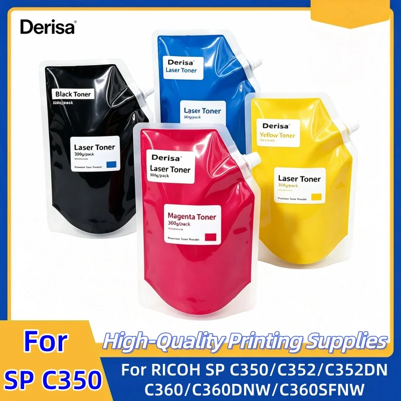 300g/pack Color Toner Powder for RICOH SP C350 C352 C352DN C360 C360DN C360DNW C360SFNW MP C306 C406 C307 C407