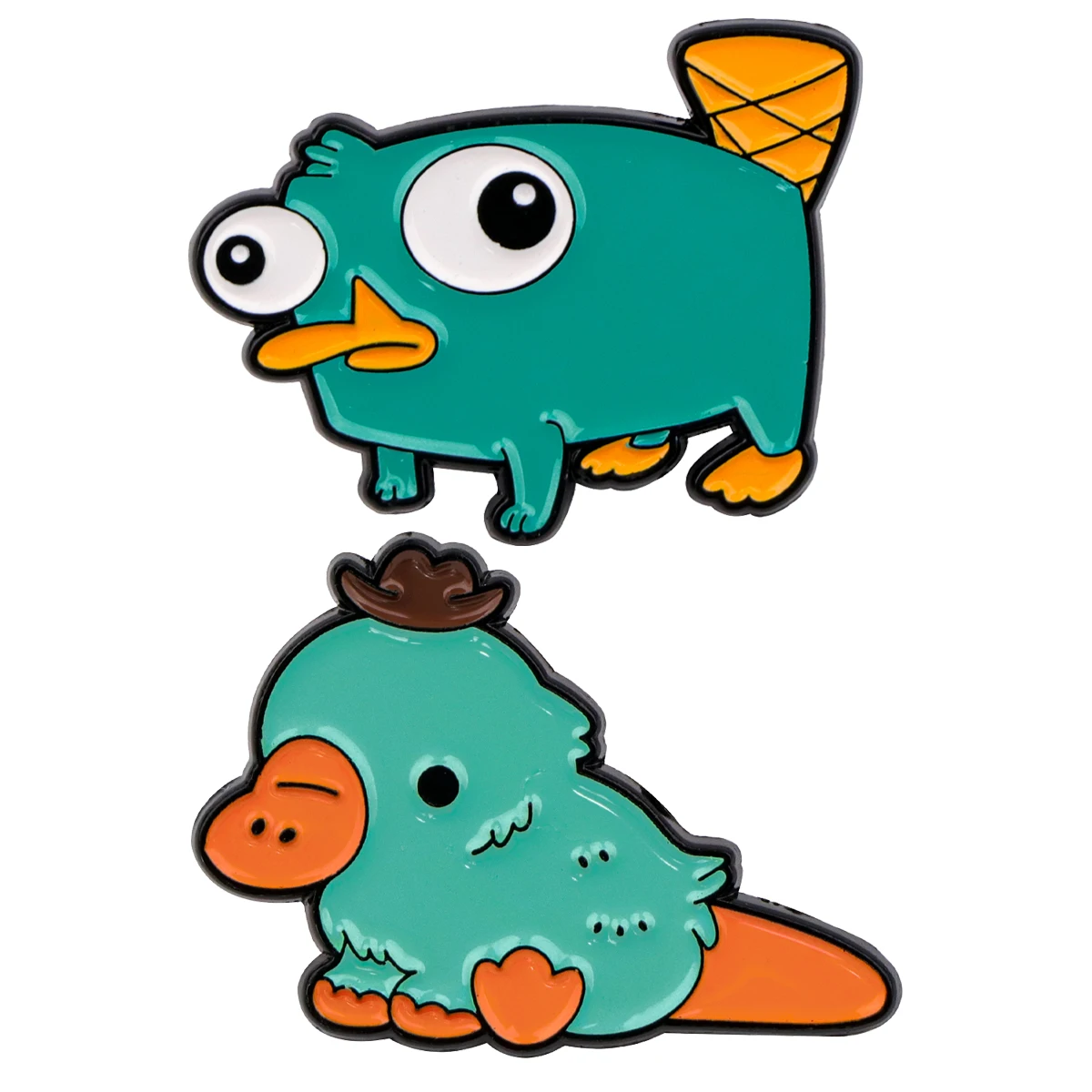 Cute Platypus Enamel Pins Metal Cartoon Brooch Backpack Hat Bag Collar Lapel Badges Men Women Fashion Jewelry Collection Gift