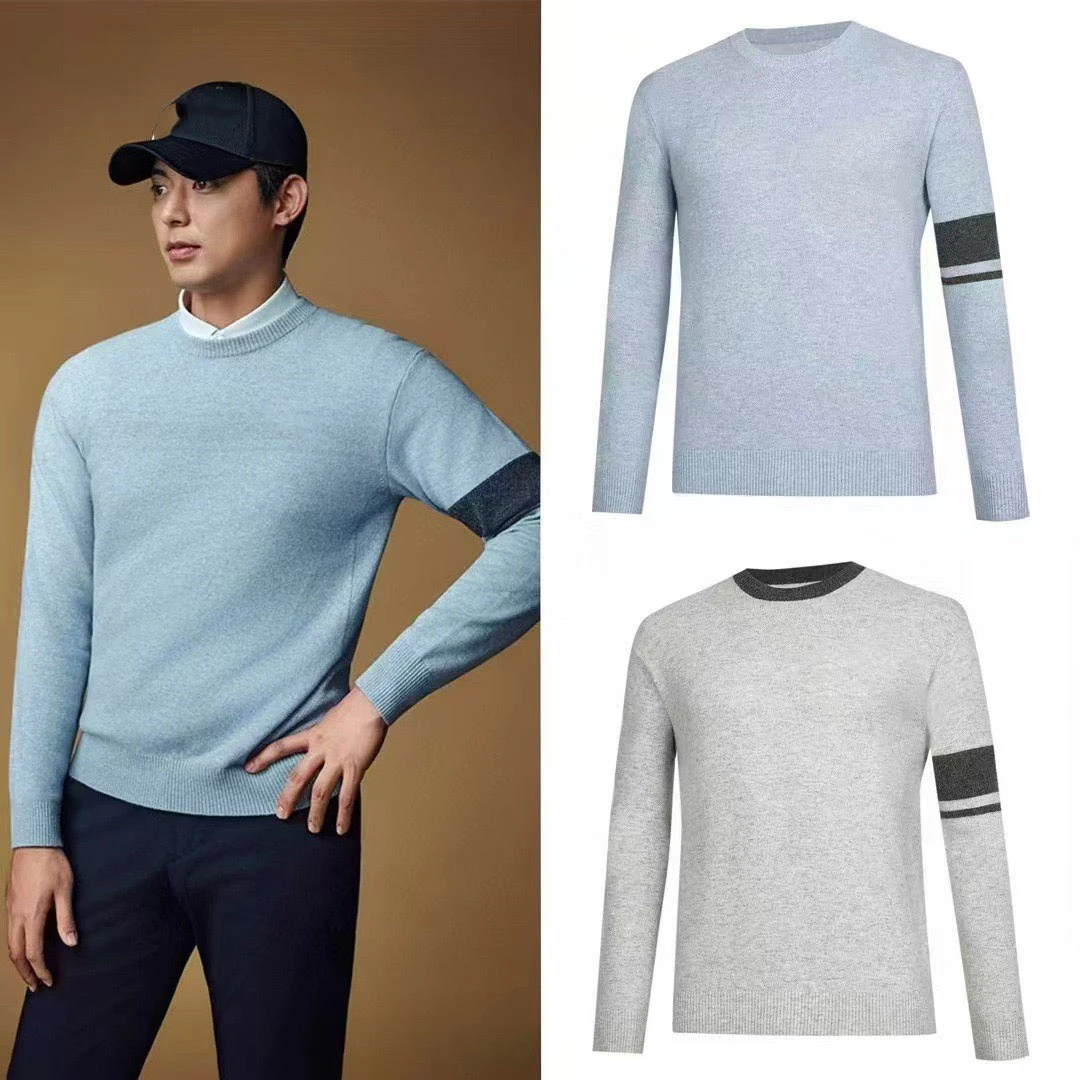 Men Round Neck Golf Pullover, Soft And Skin Friendly, Comfortable Men's Golf Clothing, Sports And Leisure