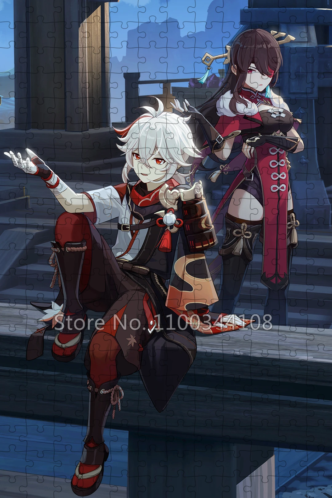 Genshin impacto quebra-cabeça 300/500/1000 peças anime jogo personagens dos desenhos animados quebra-cabeças para crianças adultos brinquedos de descompressão