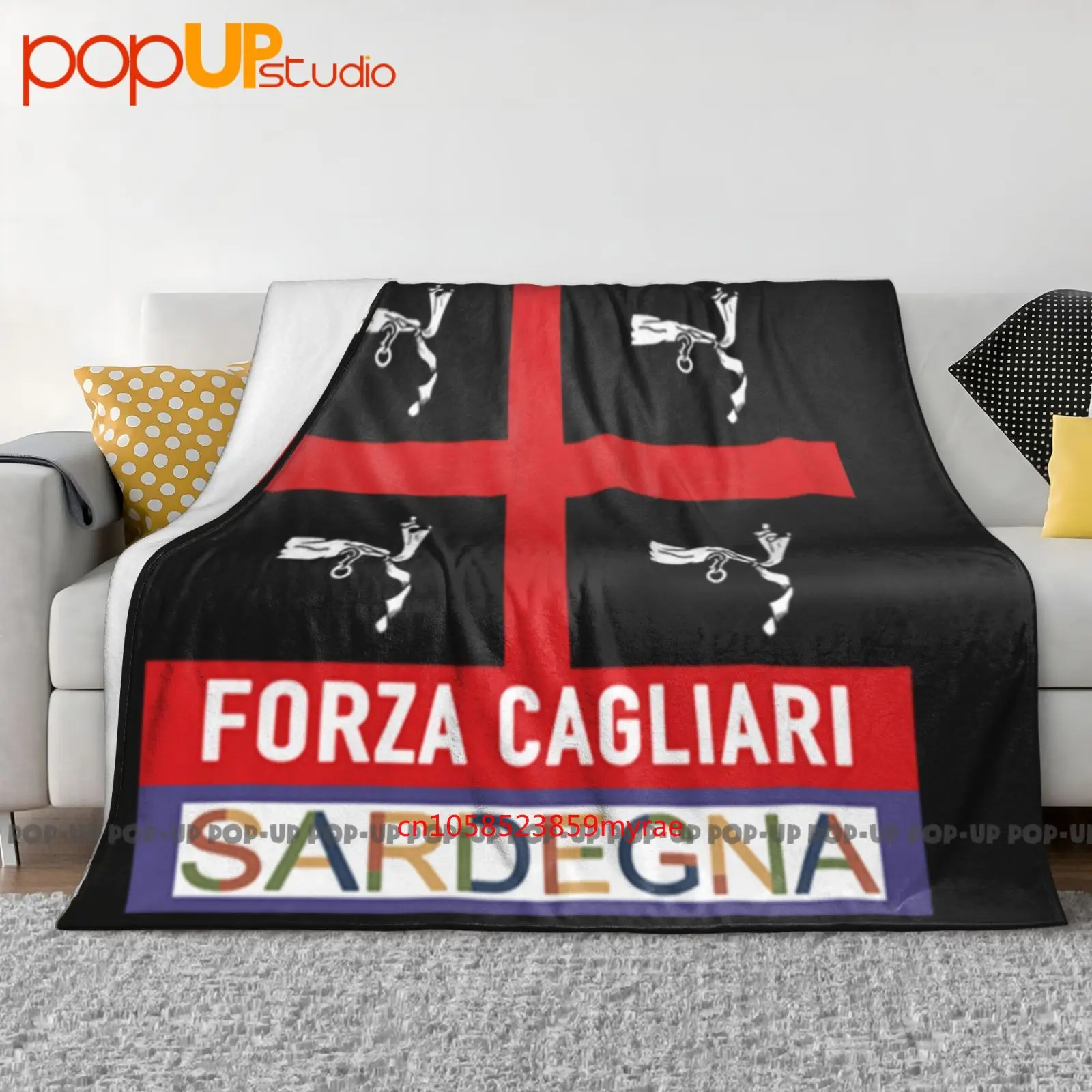 Ultras Cagliari Sardegna Quattro Mori Manta ultrasuave Edredón Funda de sofá de invierno Fundas de cama