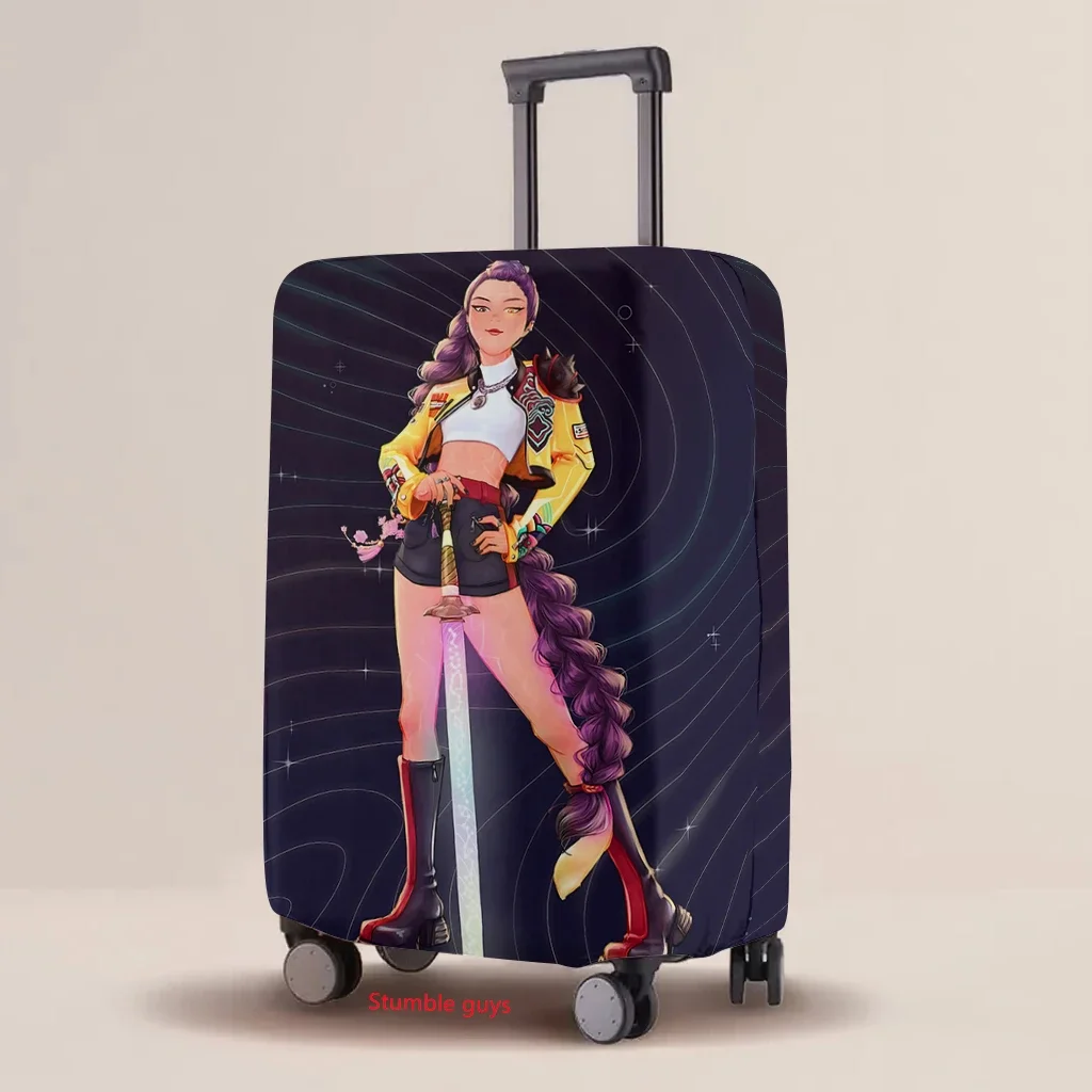 

Cartoon Luggage Cover Kpop Demon Hunters Elastic Print Protective Case Travel Must-Have For Suitcase​