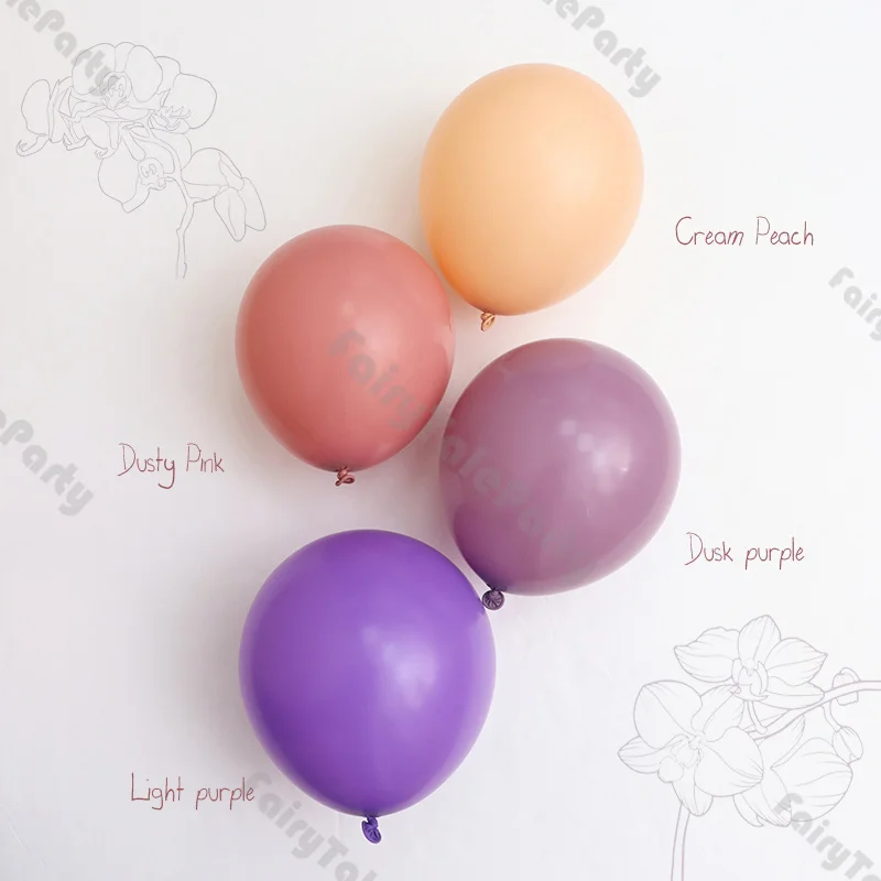 Dusk Purple and Dusty Pink Balloon Set 4-16ft DIY Balloon Arch Bridal Wedding Decoration for Gender Reveal Baby Shower