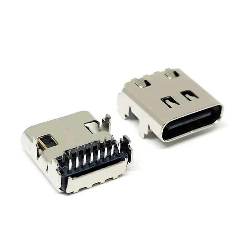 1/5/10PCS Type C 16 Pin Double Row SMT Socket Connector  SMD DIP For Huawei Samsung Lenovo PCB Design DIY High Current