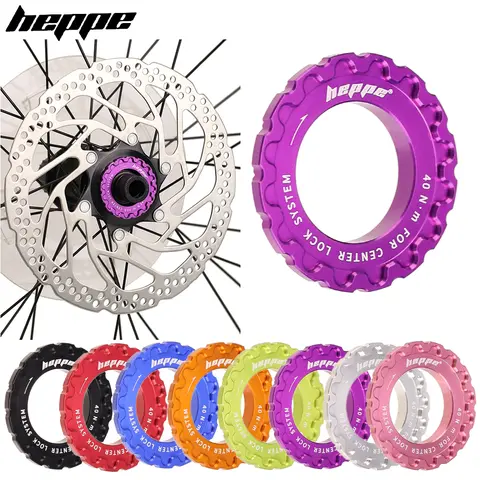 HEPPE Bicycle Center Lock Disc Locking Ring Bike Center Lock Disc Lock Ring Wheelset Hub Rotor Locking Ring 7075 Aluminum Alloy