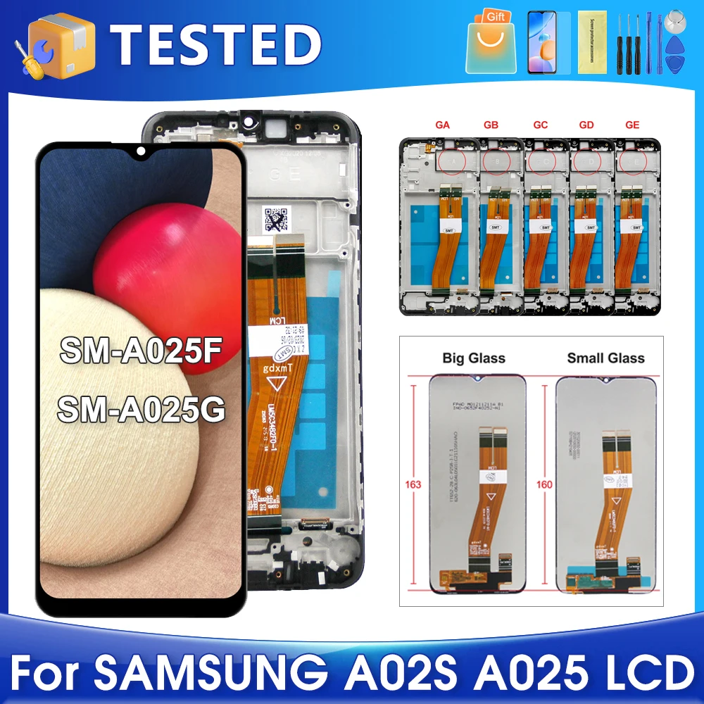 OEM 6.5''A02S For Samsung For A025 A025F A025G A025M A025V A025A LCD Display Touch Screen Digitizer Assembly Replacement