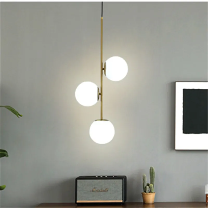 

Modern Pendant Light Glass Ball Led Hanging Lamps nordic living room pendant Bedroom Kitchen Fixtures Loft Home Decor Luminaire