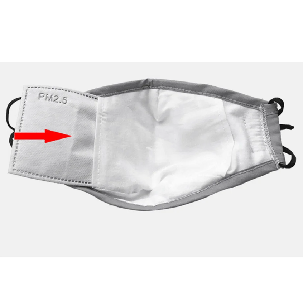 20pcs 5 Layers .5 Activated Carbon Filter Insert For Mouth Mask Dust Haze Smoke Pollution Protection Replaceable Anti-Dust