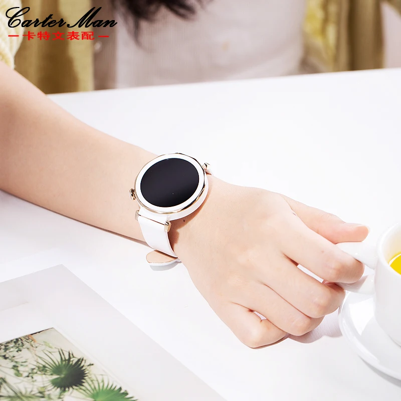 Quick release white wristband 18mm for Huawei GT5/GT4 new GT5 Pro women's white series genuine leather watch strap 41mm bracelet