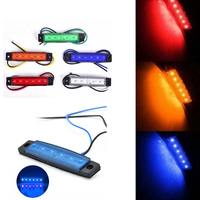 1Pc Truck Trailer Side Marker Indicators clearance Light Car Brake Rear Highlight Tail Light 6 LED 12/24V Warning Signal Lamp