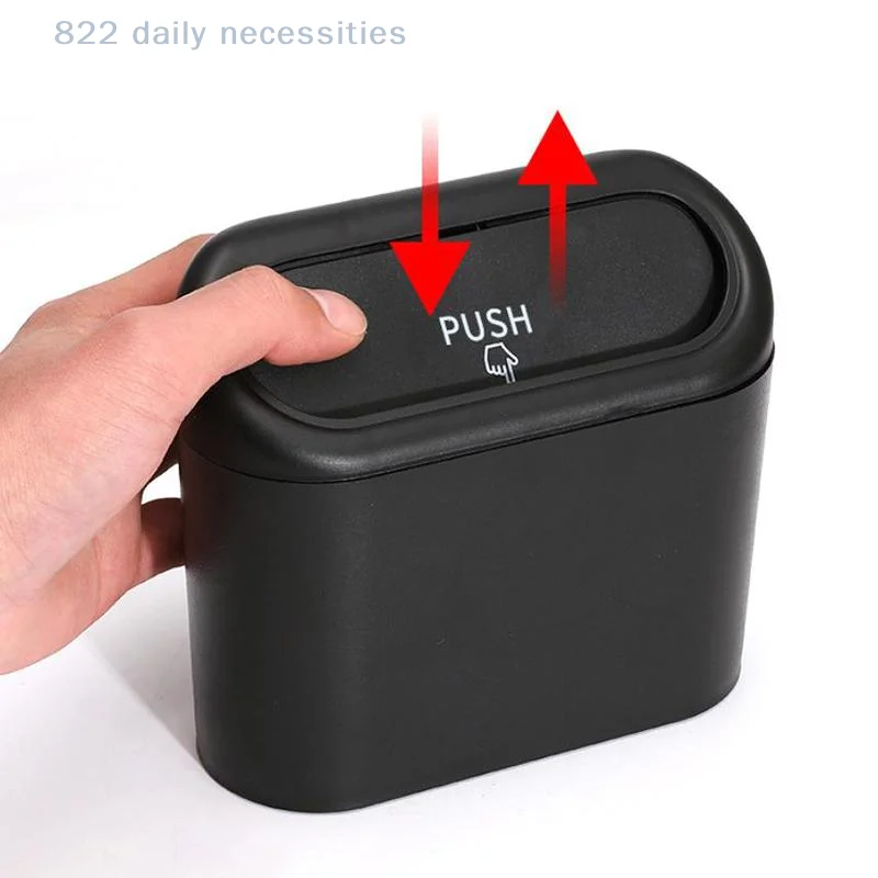 convenientSmall Car Trash Can with Lid Leakproof Construction Includes Garbage Bags for Vehicle Organization and Cleanliness