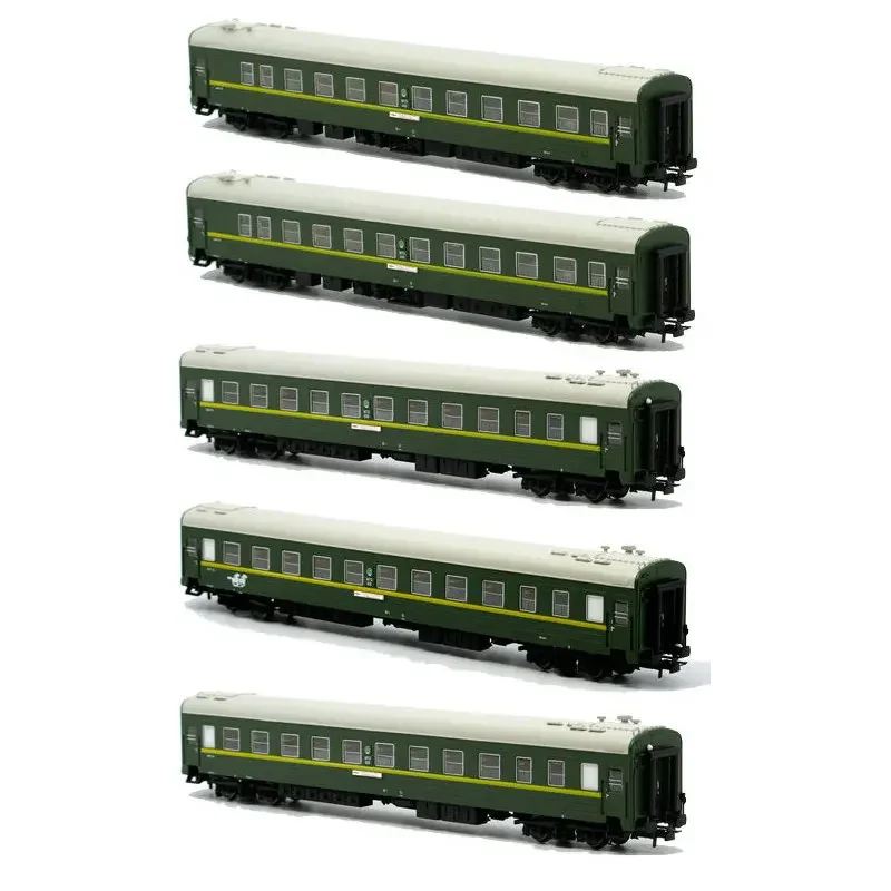 

HO Scale 1/87 Train Model Beijing-Ulaanbaatar Green Passenger Train Model Adult Classic Collection Display Gift Five Sections